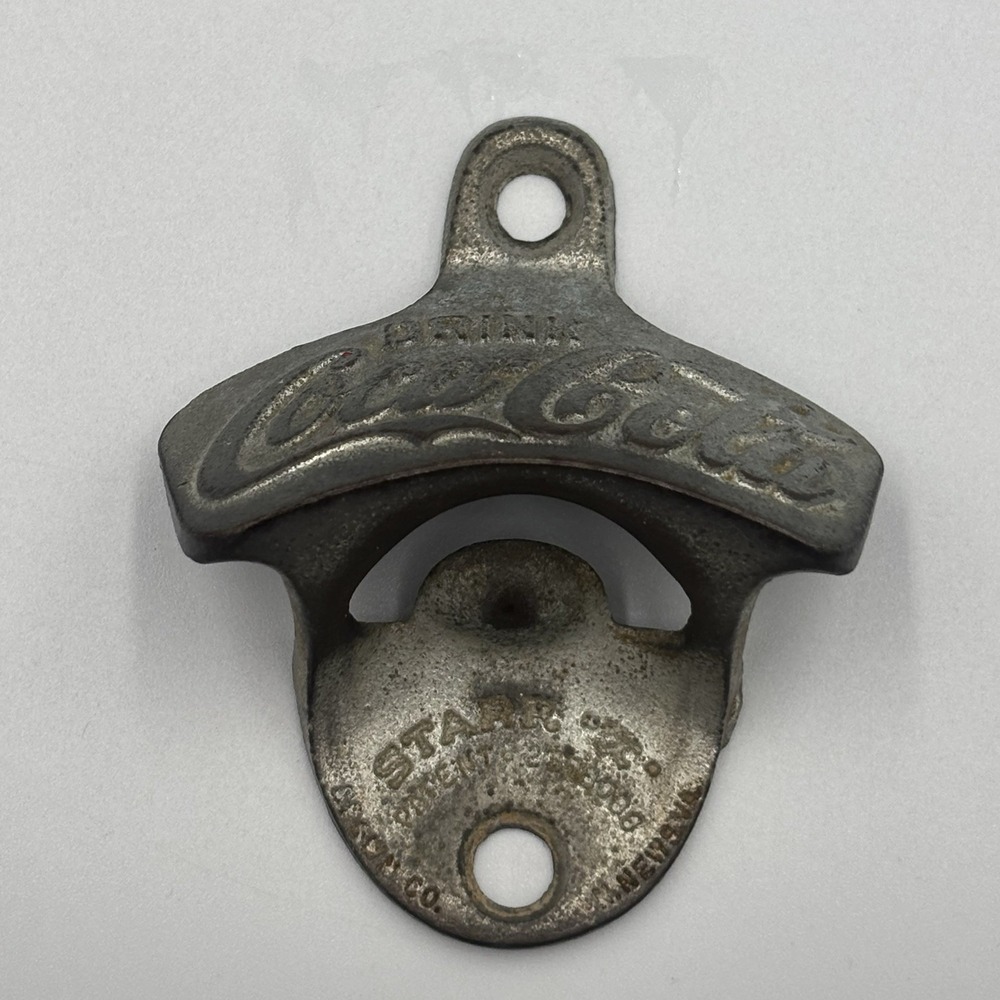 Vintage Drink Coca Cola Coke Metal Wall Bottle Opener Starr X‎ Brown Co USA